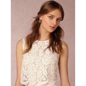 Jenny Yoo Bhldn Cleo Ivory Top